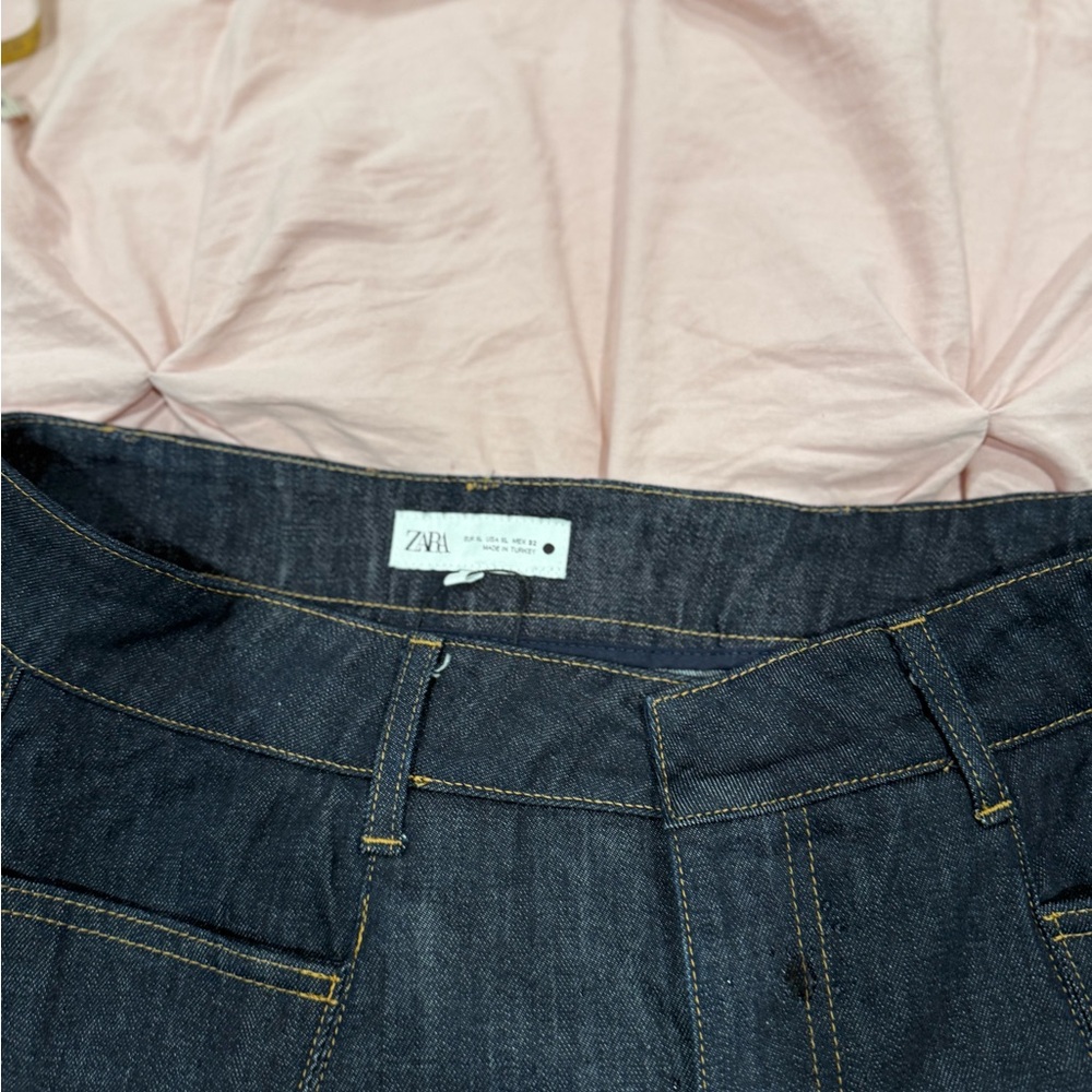 Zara Indigo Denim Midi Skirt - Picture 4 of 8